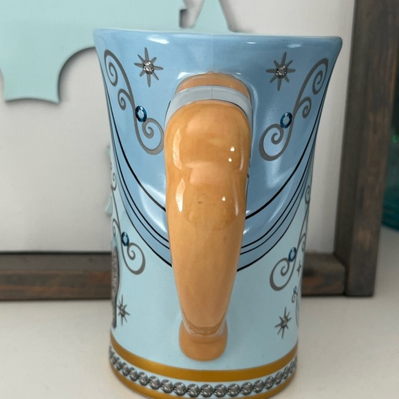 Disney Parks Cinderella Blue Rhinestone Slipper Shoe Coffee Tea Mug - Picture 8 of 9